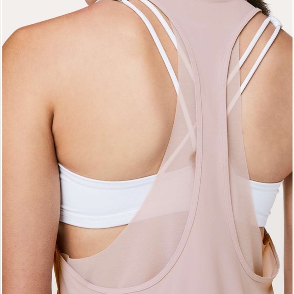Lululemon Never Still Tank Top Smoky Blush Mauve Pink 6/S/Small Racerback Mesh - Picture 8 of 11